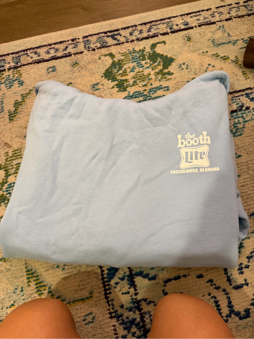 Comfort Colors Light Blue 'the booth Lite' Pullover Sweatshirt
